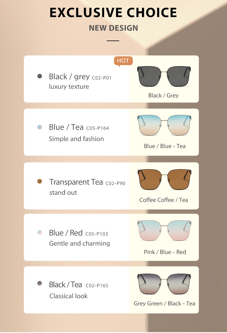 CE Women'S Metal Sunglasses Polarized Customized Logo TAC Lens