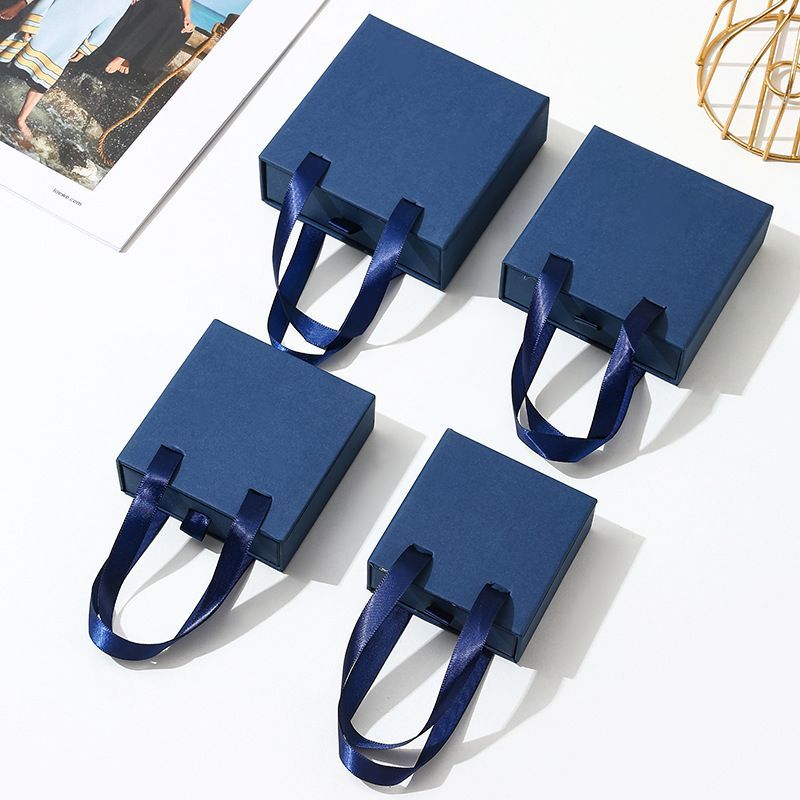 Premium Custom Logo Cardboard Genuine PU Leather Square Ring Bracelet Watch Gift Packing Jewelry Jewellery Set Packaging Display Box with EVA Foam Insert