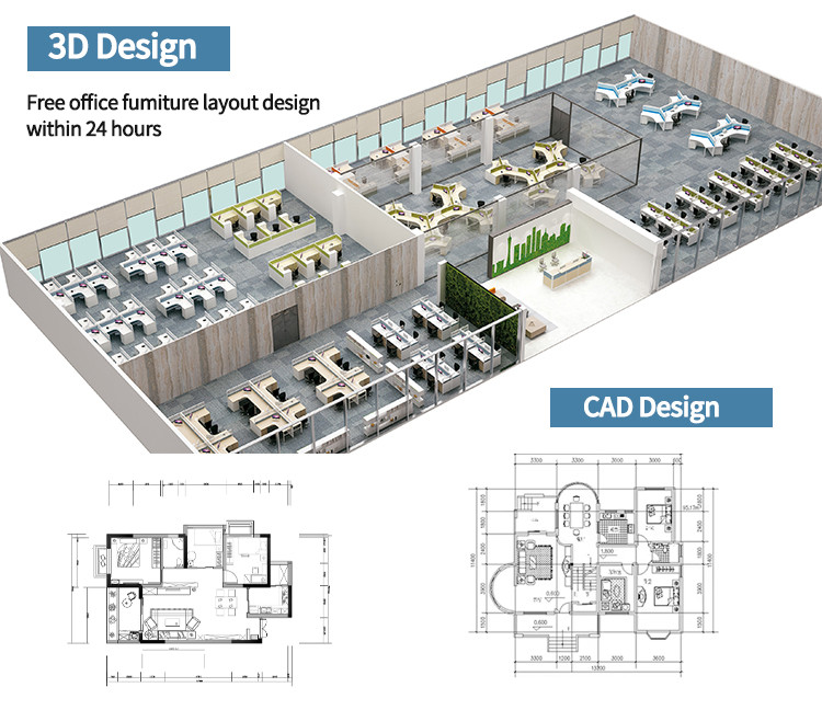 White Commercial Office Desk Furniture Modular Office Table For Workstations