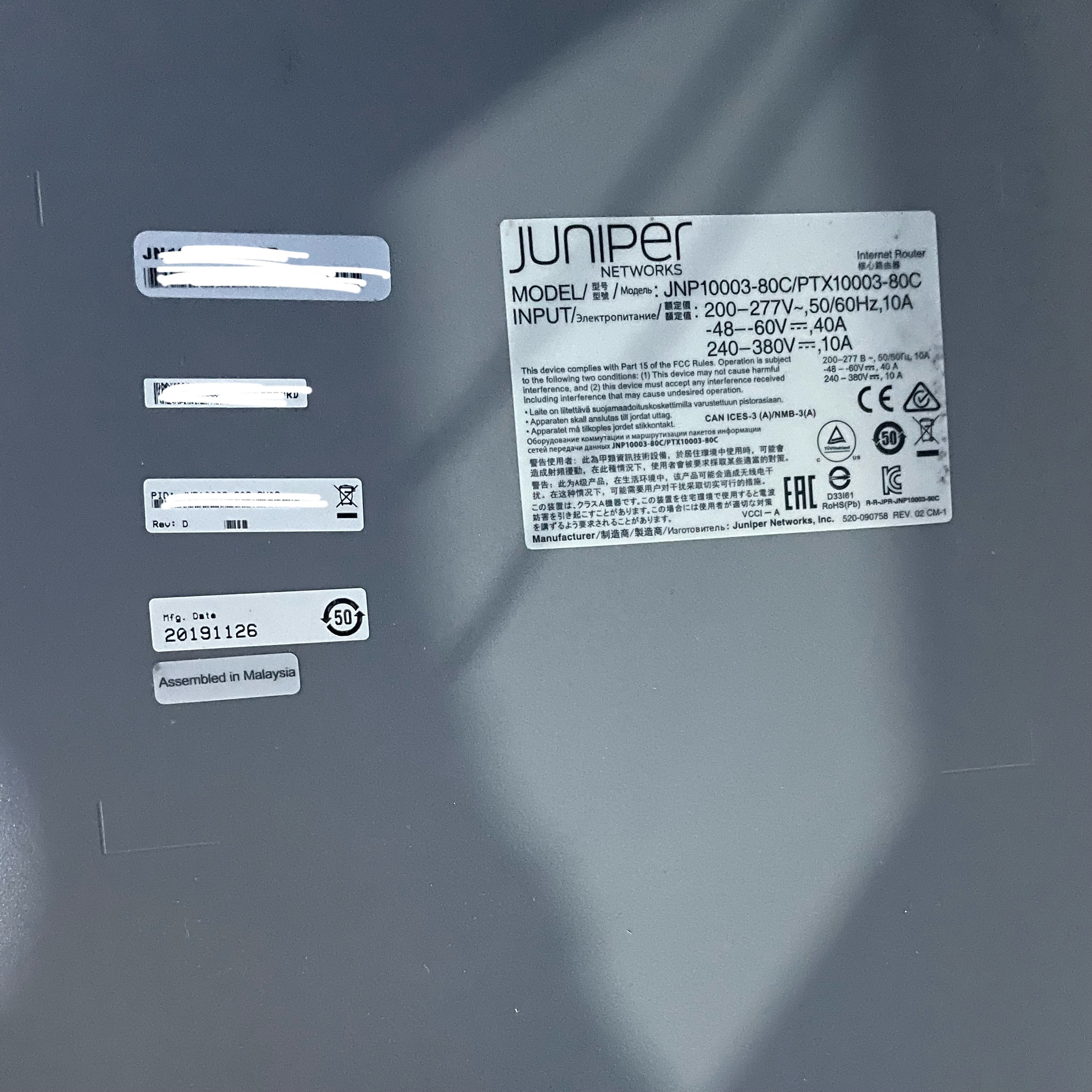 Original Used JNP10003-80C PTX10003-80C Internet Router For Stock And Private Mold