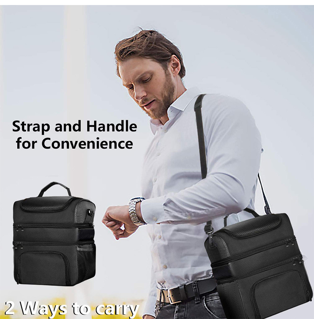 Insulated Lunch Box 18L Leakproof Reusable Large Bag with Adjustable Strap