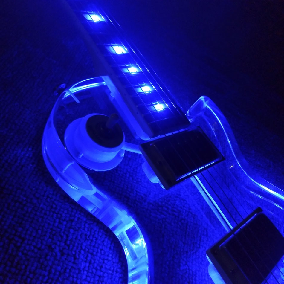 High quality Standard LP acrylic electric guitar, rosewood Fingerboard LED light LP 1959 R9 electric guitar, free shippi