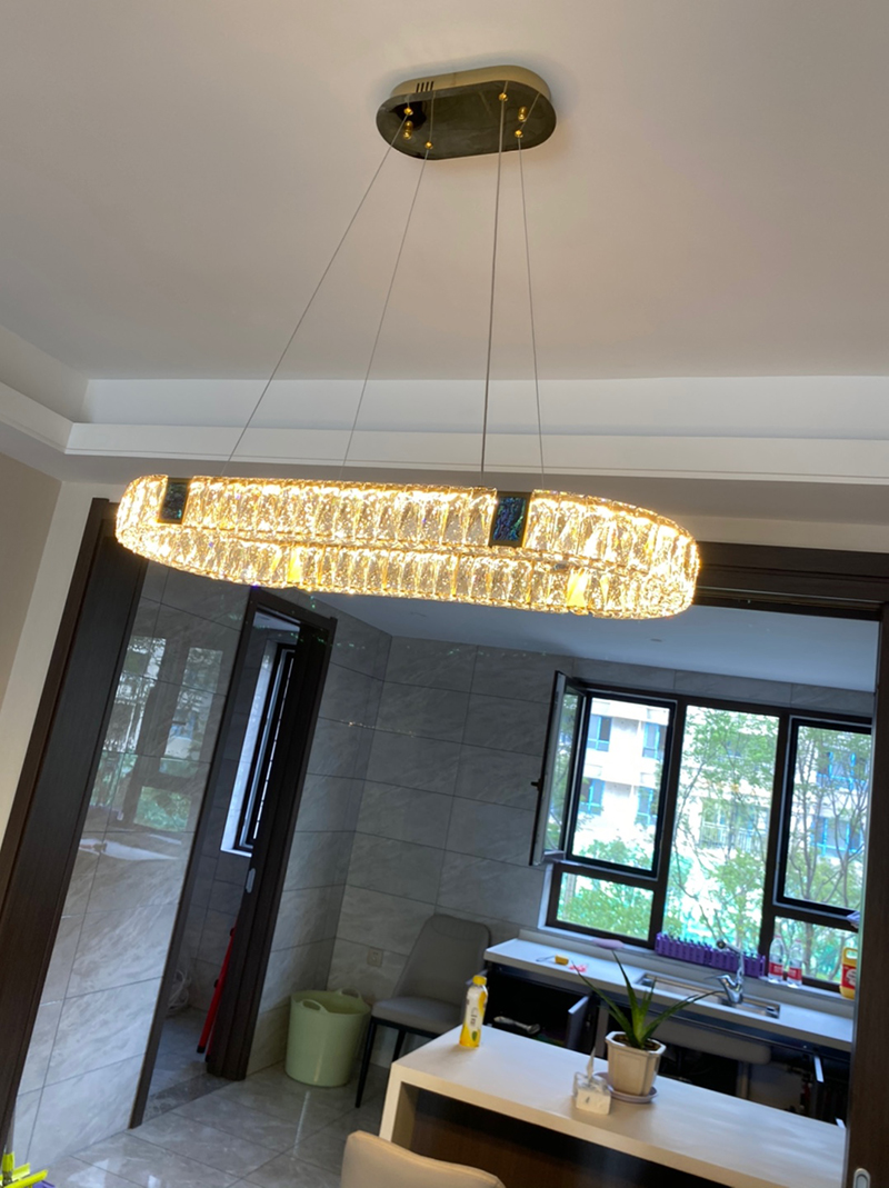 Led Crystal Chandelier For Living Room Creative Design Green Ring Chandelier(WH-CY-236)