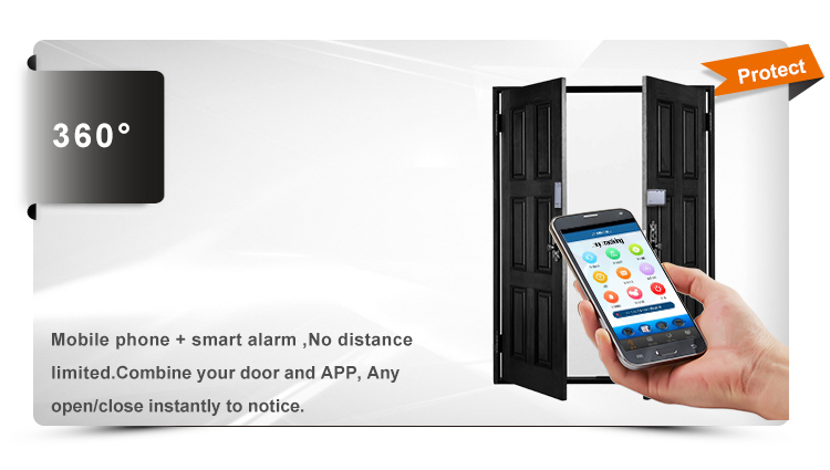antitheft smart door alarm GSM tracker with vibration sensor alarm RF-V13