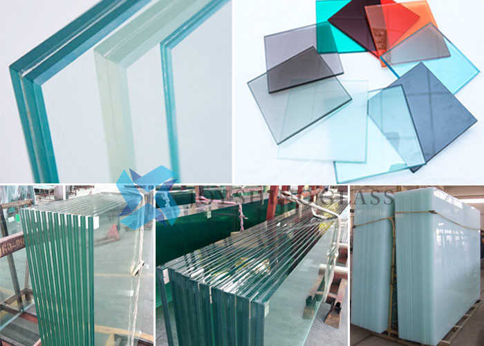 3mm 4mm 5mm Double Safety Laminated Glass , Custom Laminated Glass Type