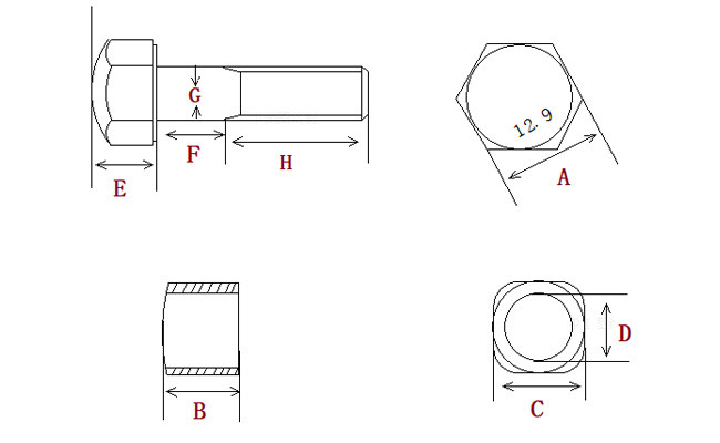 Track Bolts And Nuts for Bulldozer Excavator Assembly Part 12.9 Grade Bolt and Nut