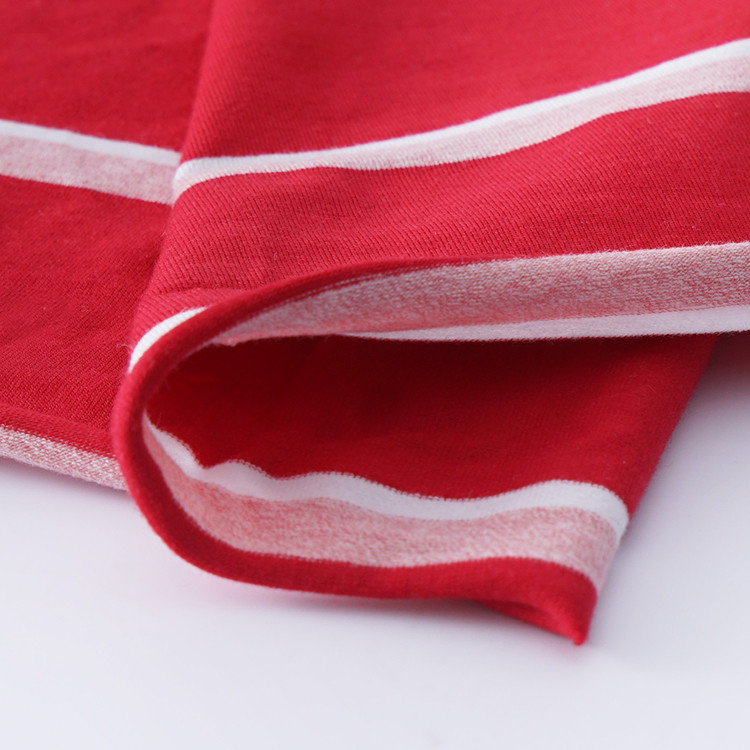 Plain And Breathable Lycra Polo Shirt Cotton Fabric Striped Pattern