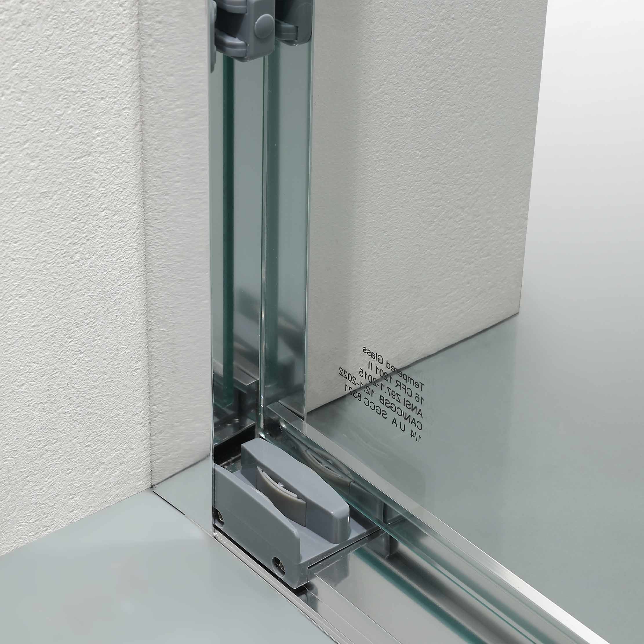 Zigzag double sliding door sliding partition glass door screen partition bathroom shower room bathroom