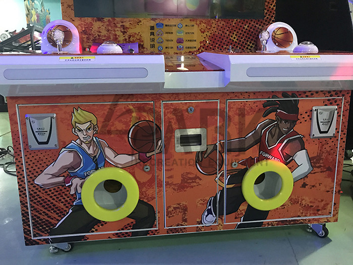 Kids Coin Operated Simulator Basketball Shooting Machine For 2 Player