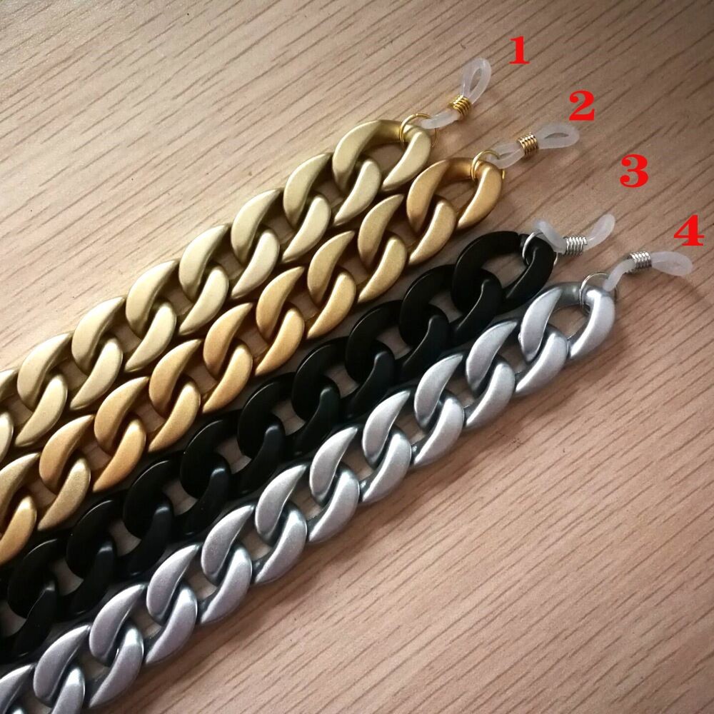 Wholesale good quality colorful Eyeglasses chain and Face shield chains for adult