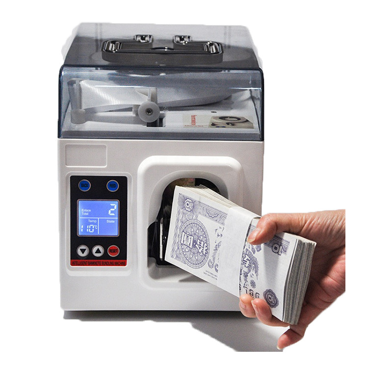 40MM bundling machine Automatic Banknote Banding Machine Strapping For Paper Money Collecting 220V binding machine