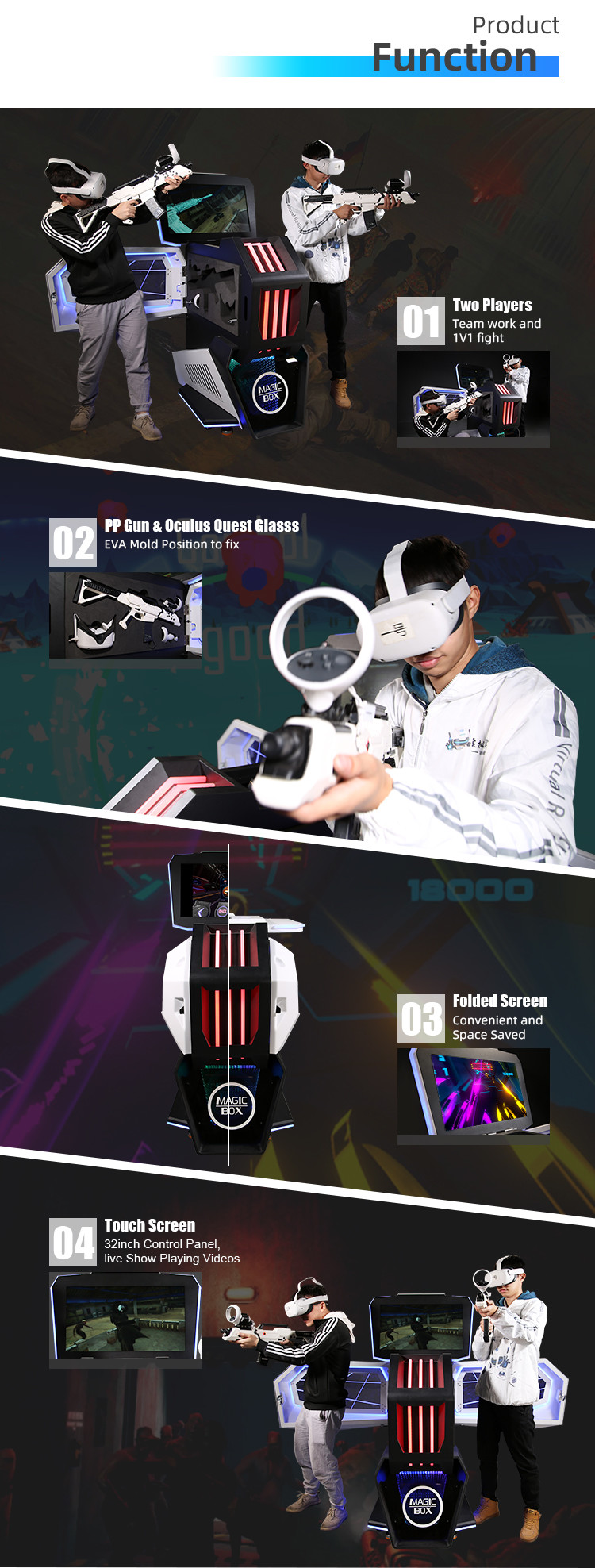 Interactive Virtual Reality Experience Gun Simulator 220V 600KG