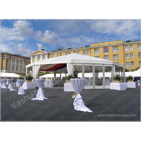 Color Stripe Top Cover Durable High Peak Pole Tent , High Peak Tent Rentals