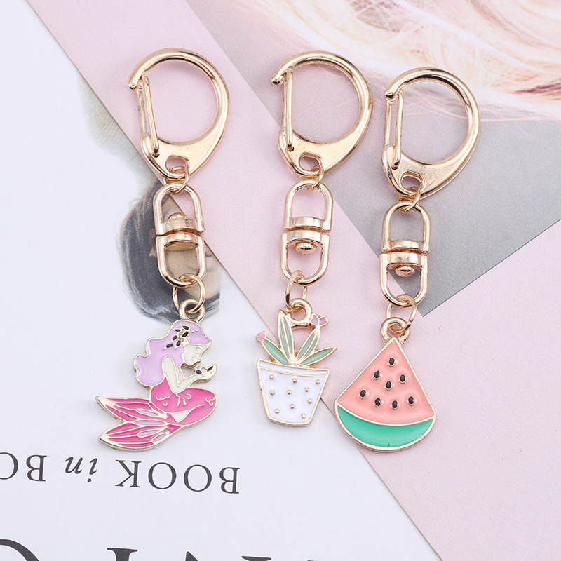 Mermaid Key Chain Ornaments 2inches Wide ODM Available Diamond
