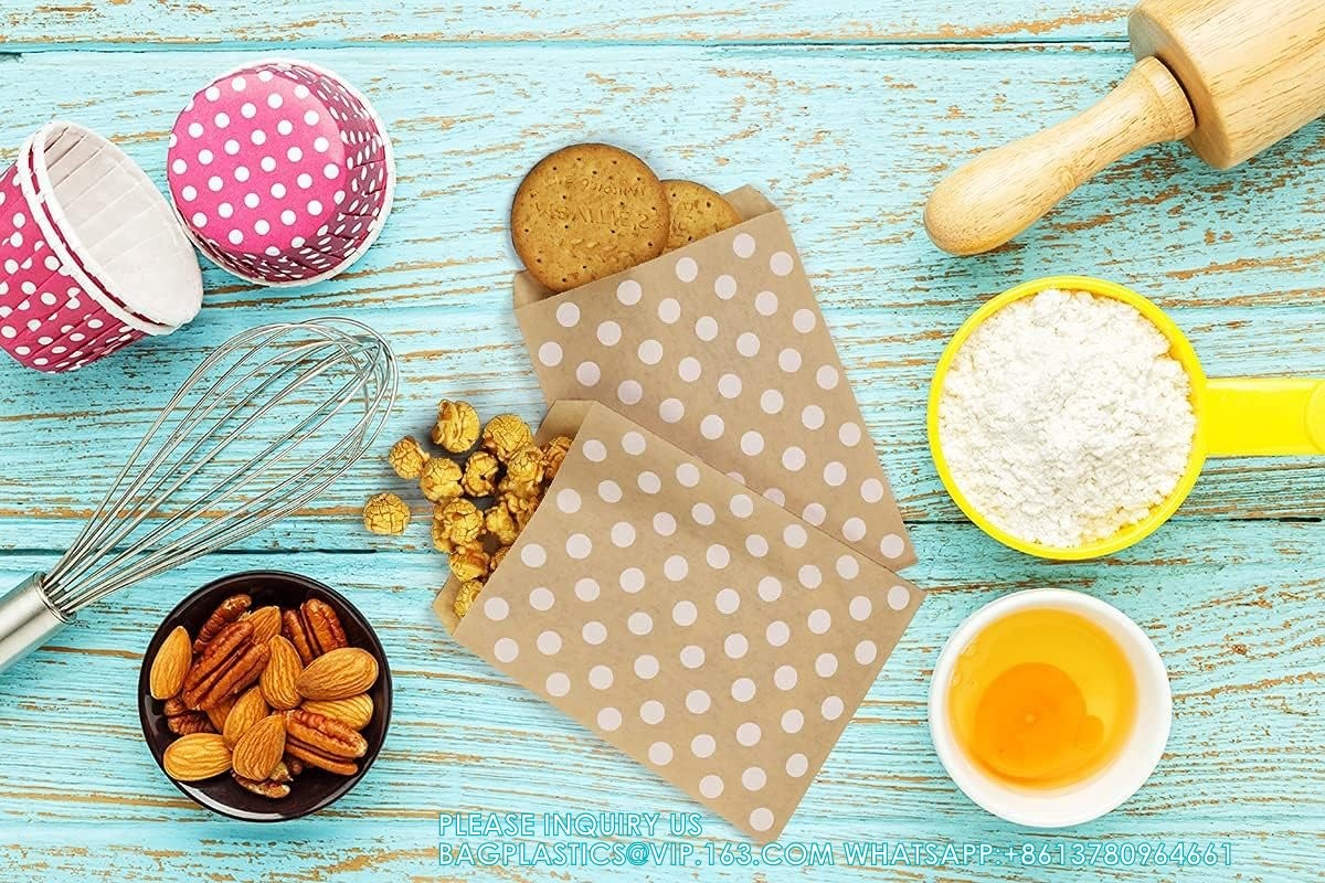 Self Adhesive Candy Cookie Bags, Sticker, Treat Bag Popcorn Party Favor Bag Lunch Bag Envelopes Merchandise Bags