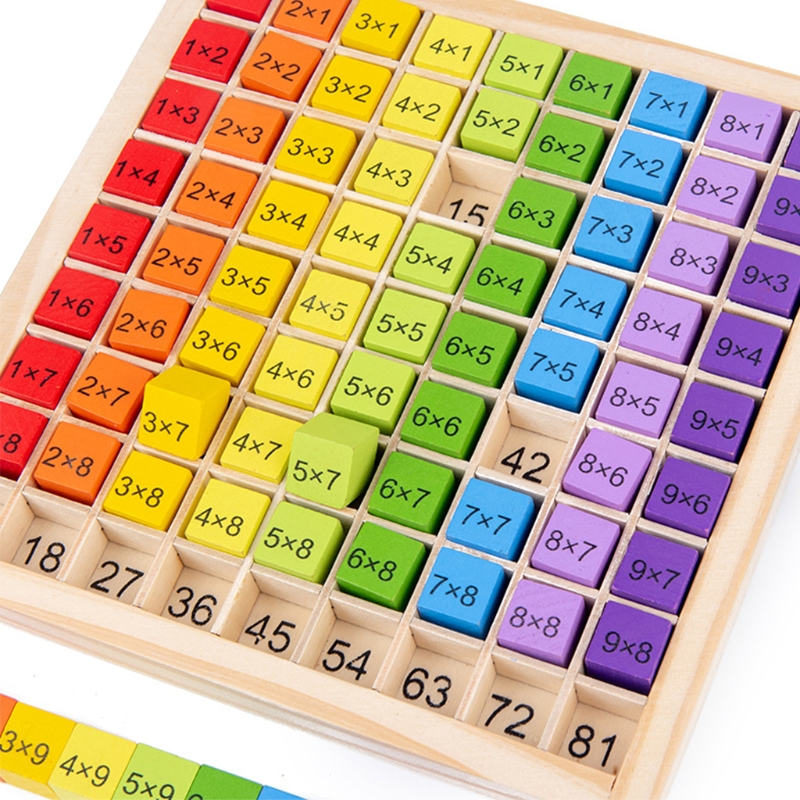 Montessori 0.59in 99 Number Wooden Math Toy Table Abacus Counting Toy
