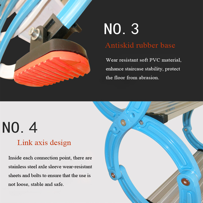 OEM Household Indoor Foldable Telescopic Loft Ladder