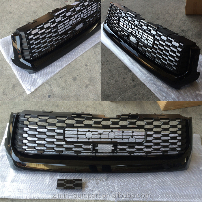Japanese Pickup Shinning Black Surface Chrome Front Grille For Tundra 2007-2016