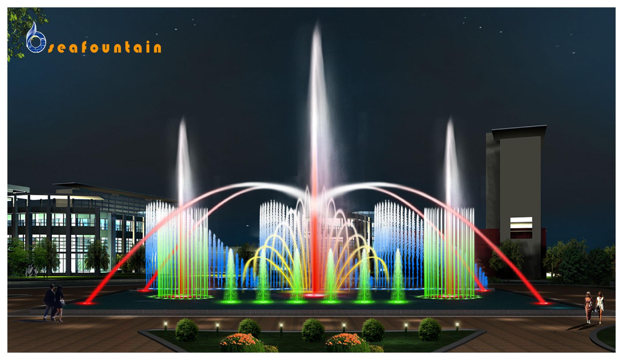 music play water garden fountain dancing fountains
