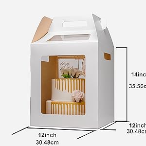tall cake box for tiered cake