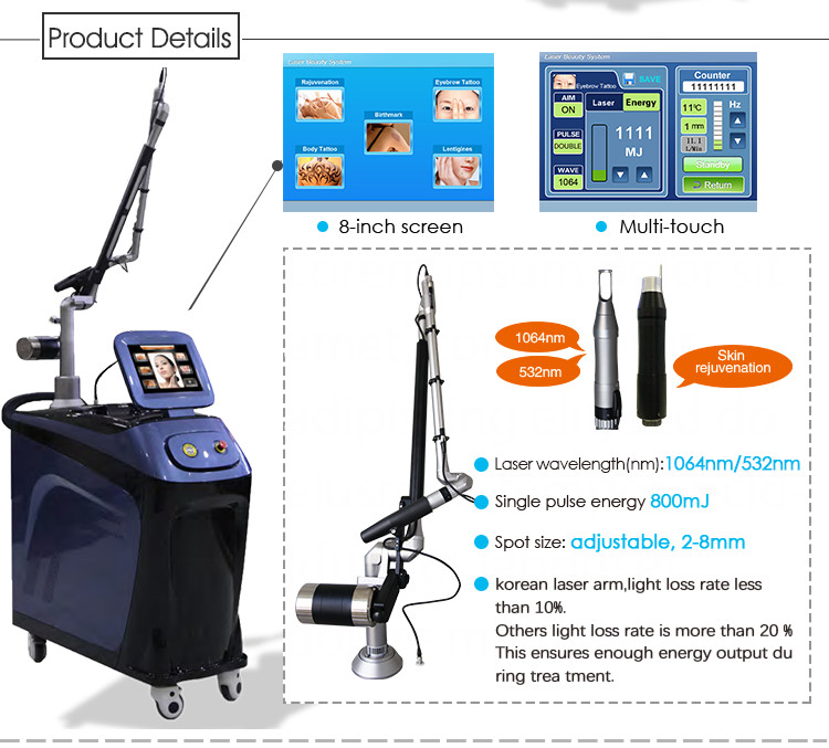 Hair Removal Picosecond Laser Machine 1064nm For For Carbon Laser Peeling