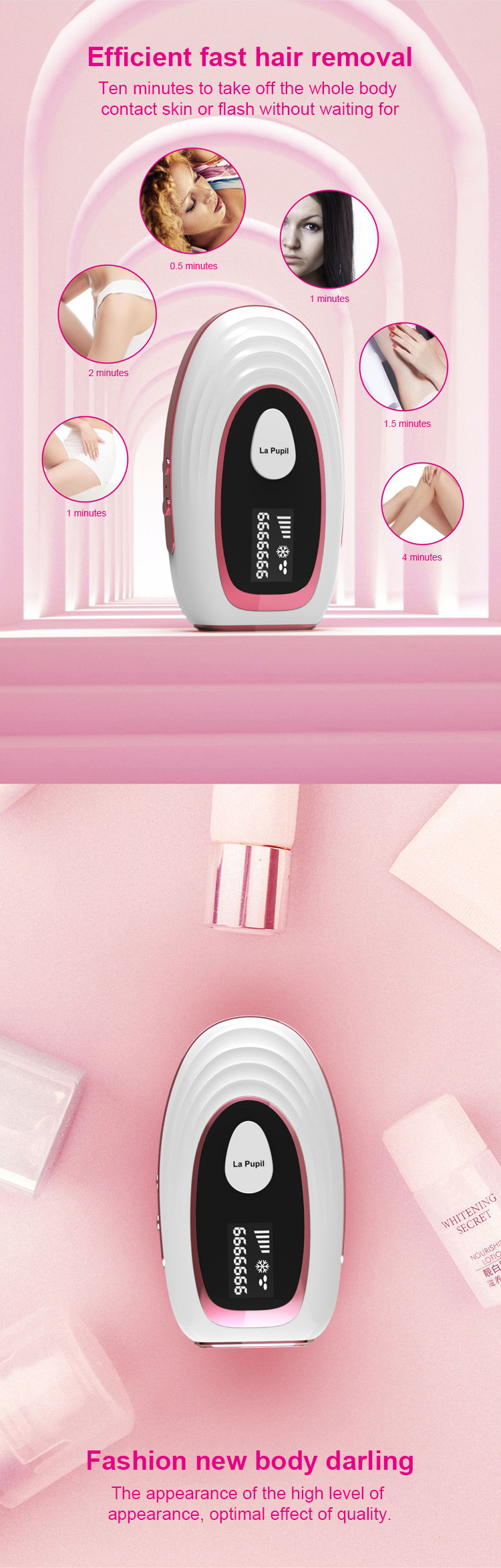 Shopify Dropshipping Laser Hair Removal Machine Women Portable Home Handset Laser Hair Removal