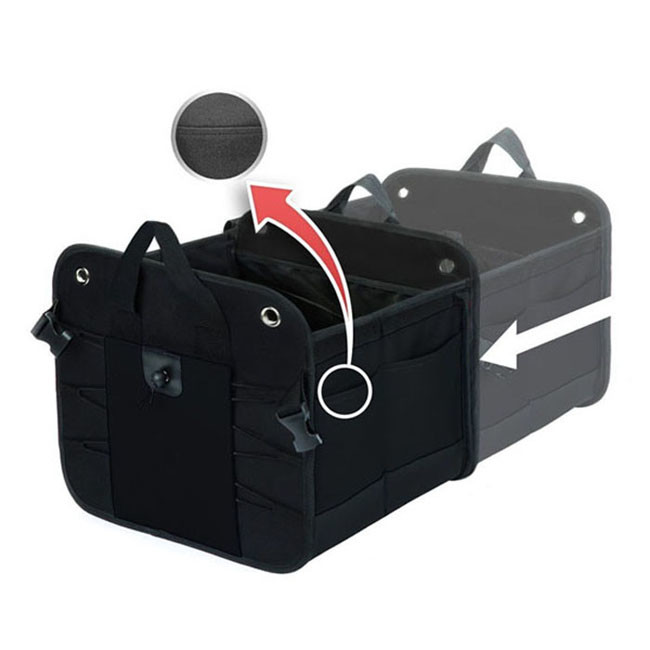 Polyester / Nylon / PVC Car Trunk Organizer Bag Backseat Cargo Totes For Suvs