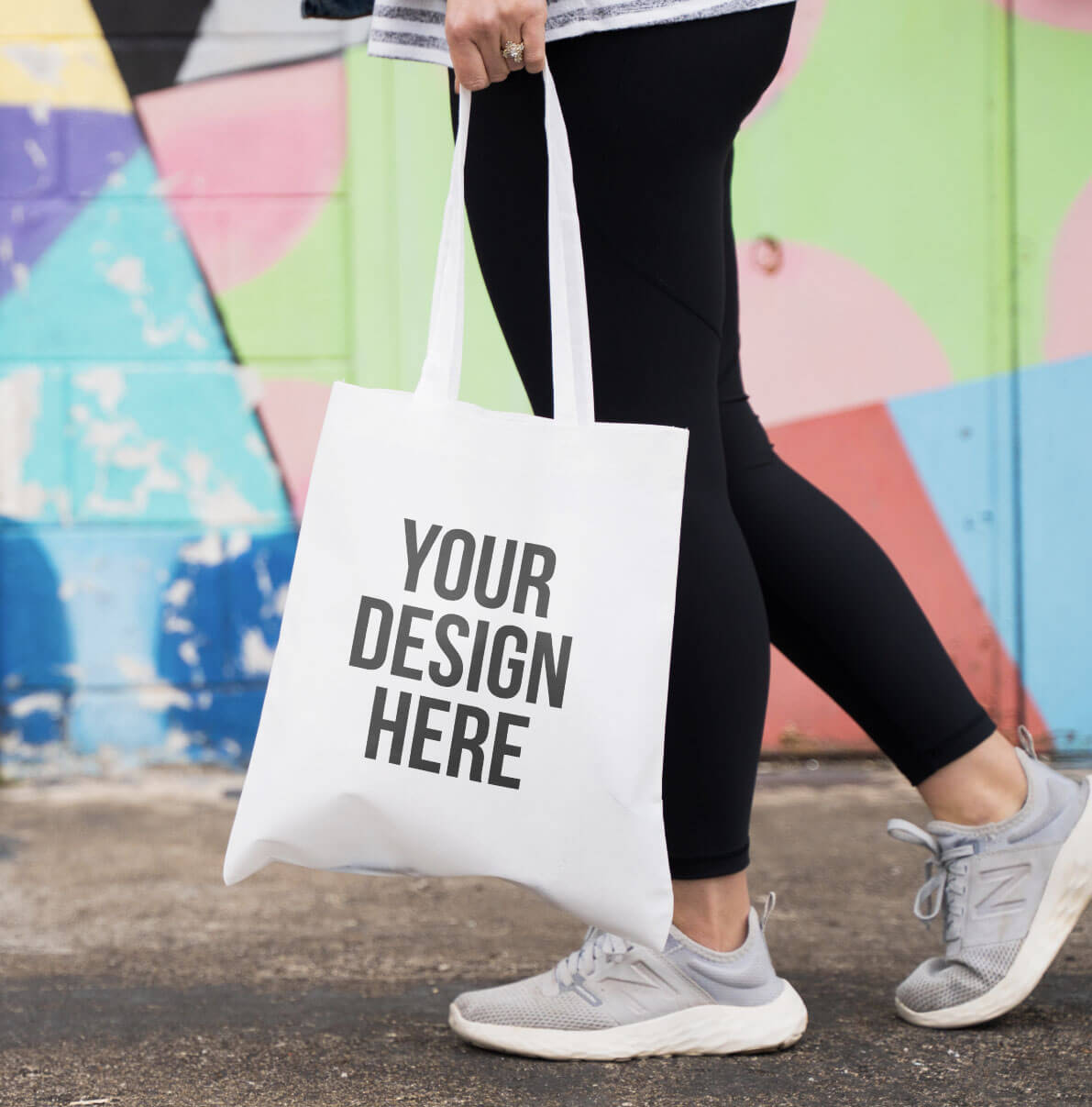 person carrying a tote bag