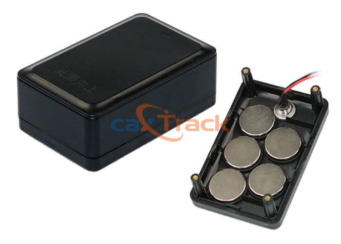 Black Long Battery Life GPS Tracker GSM With Magnetic And Panel