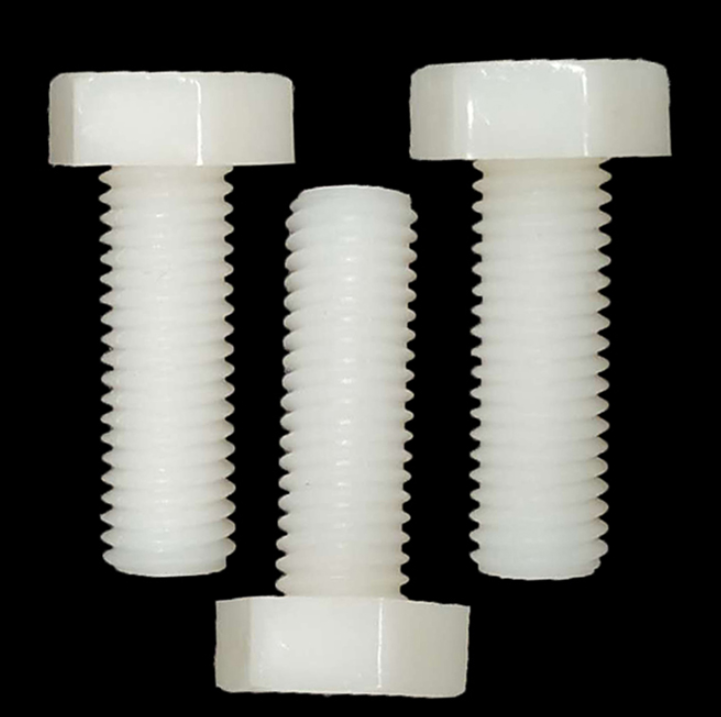 M6-170mm Nylon Screw Length Nylon Hex Bolt White Hexagon Head Insulated Plastic Bolt