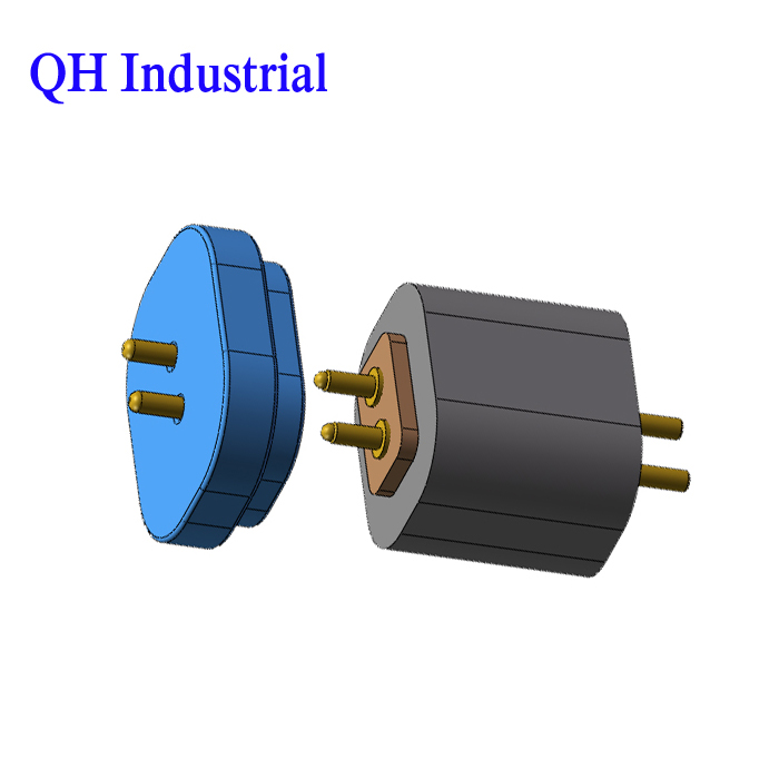 2Pin Steel Amphenol Vertical Type Pogo Pin Flat Pogo Pin 4Pin Pogo Pin Magnetic Connectors