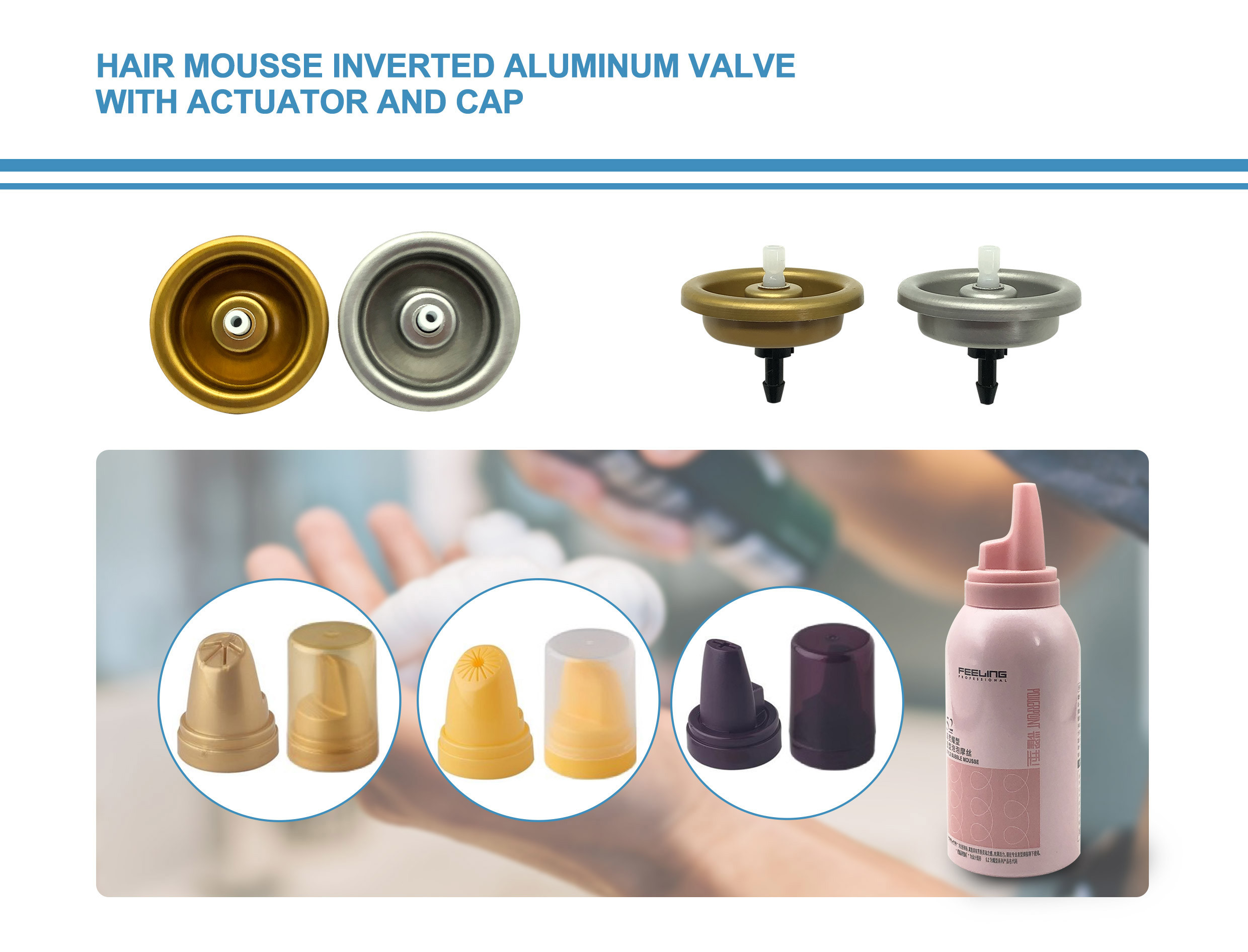 Precision Aerosol Hair Mousse Dispenser Valve for Styling Professionals