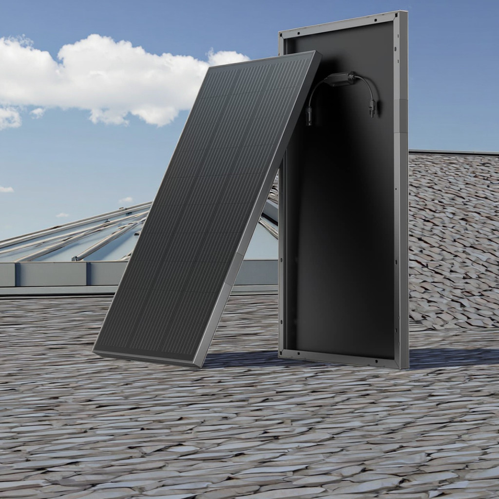 Monocrystalline 100 Watt Solar Panel Complete Black For Camper Boat Rimorchi Camper Marine