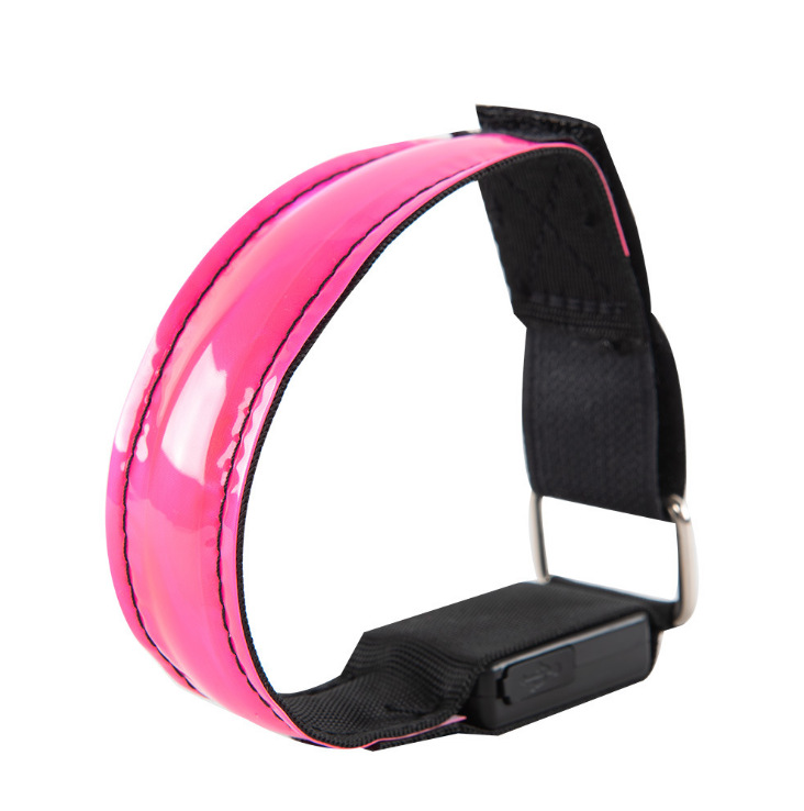 Rechargeable led luminous arm with LED reflective bracelet luminous with fun run outdoor sports running lights