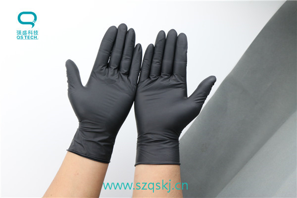 Cleanroom Black Nitrile Gloves For Family Hygienic Protection And Machinery