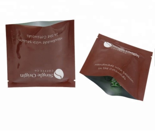 Green coffee tea bags/ plastic tea sachet packaging bag /small tea coffee sugar bag
