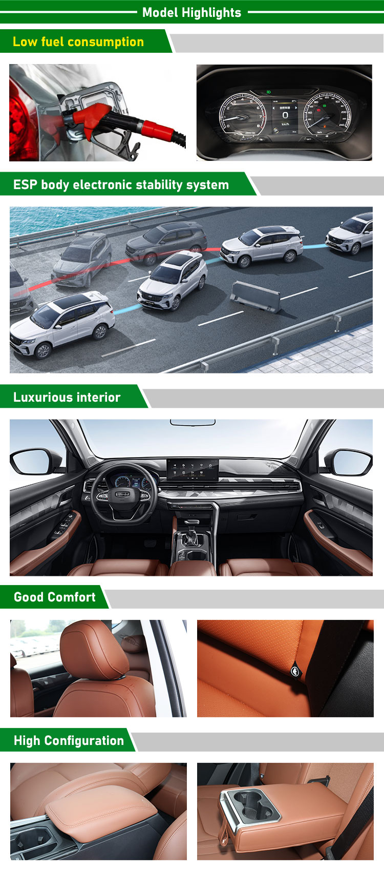 Electric Steering System Geely JIAJI geely yuanjing x6 x3 ACC Cruise Control