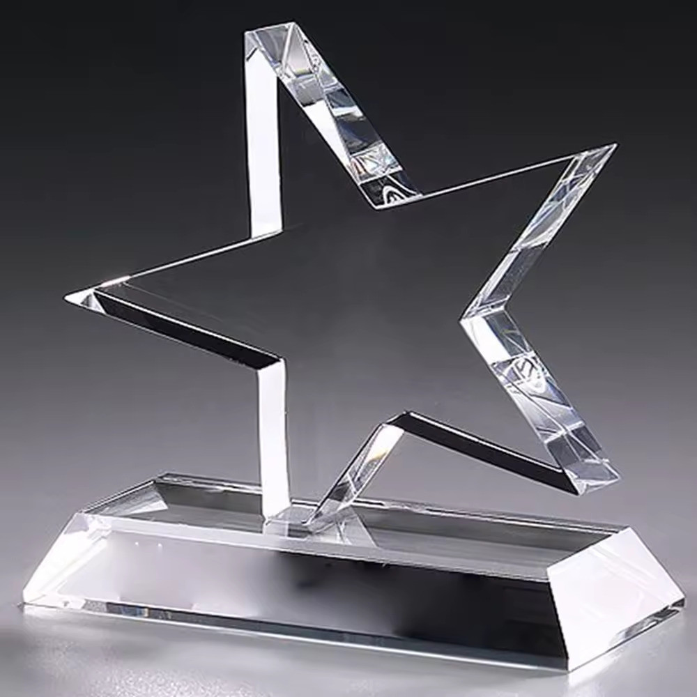 OEM Transparent Clear Freestanding Acrylic Plaque For Anniversary Souvenirs Gifts