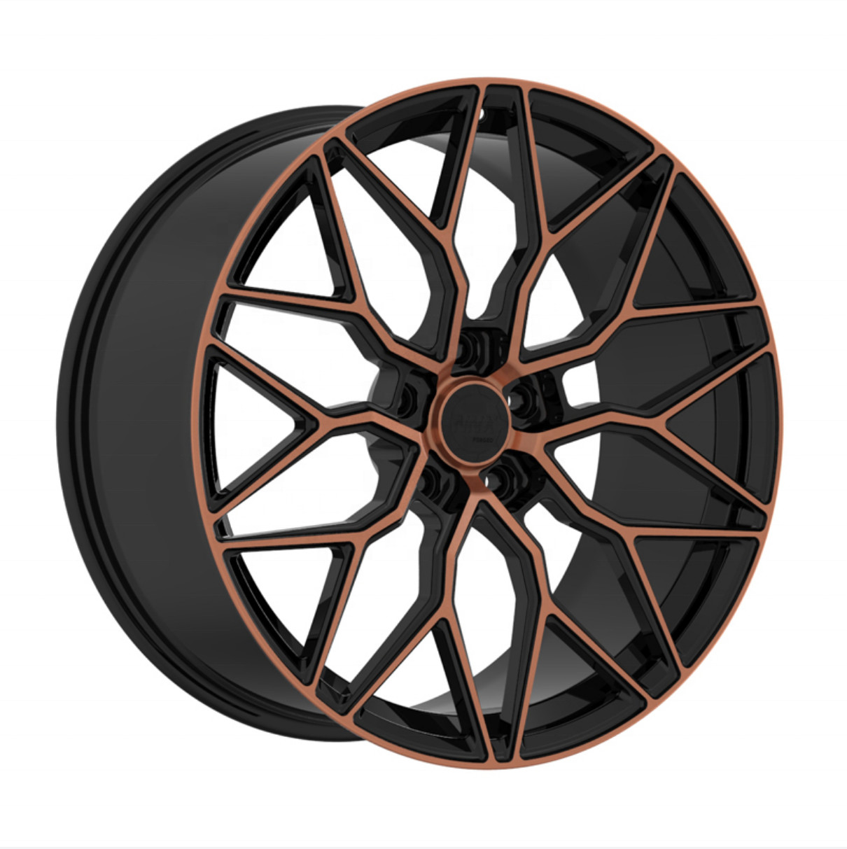 18 inches black Brown polish 5 * 112 aluminum alloy forged car wheels