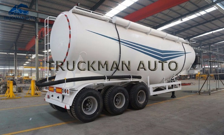 50m3 Cement Tanker Trailer Optional Shape With 50 Tons Loading Capacity
