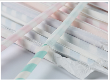 28gsm White Straw Wrapping Paper 38mm 44mm For Packaging Single Straw 