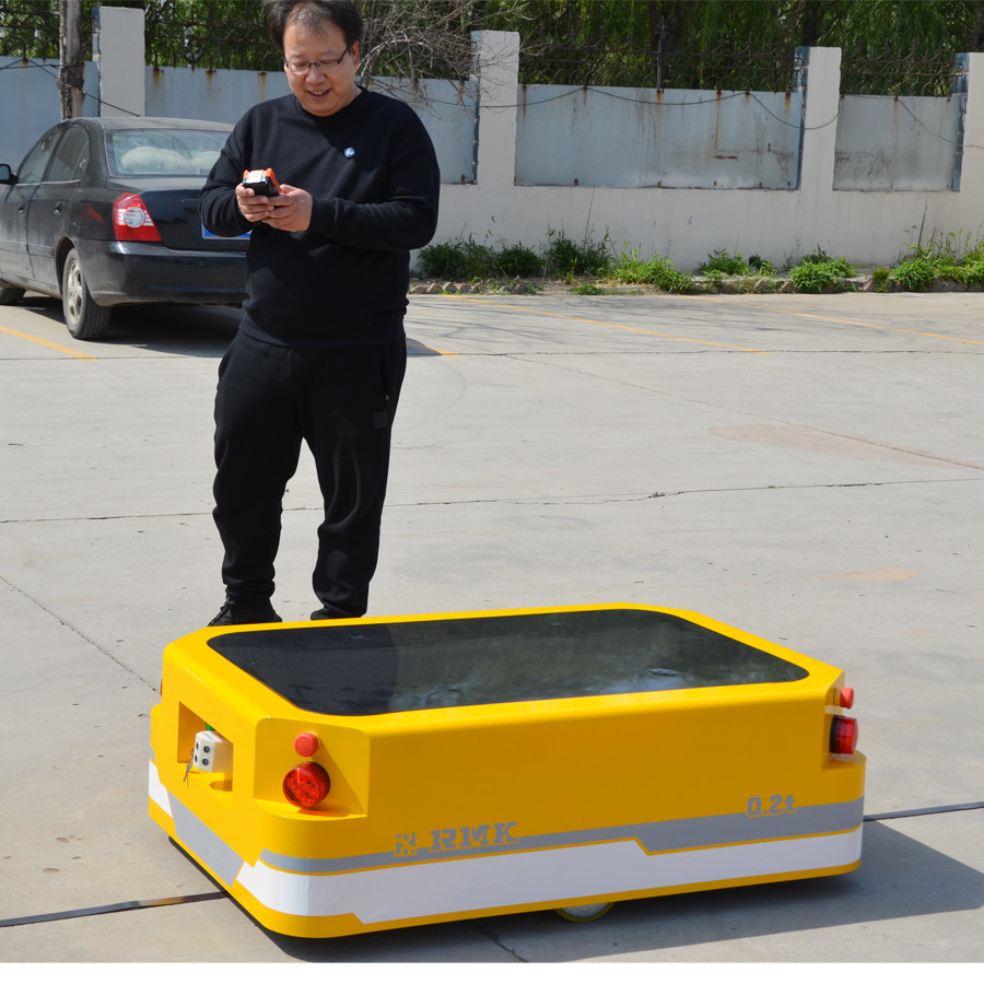 0.2 Tons Autonomous Guided Vehicle , Magnetic Navigation Automated Guided Carts