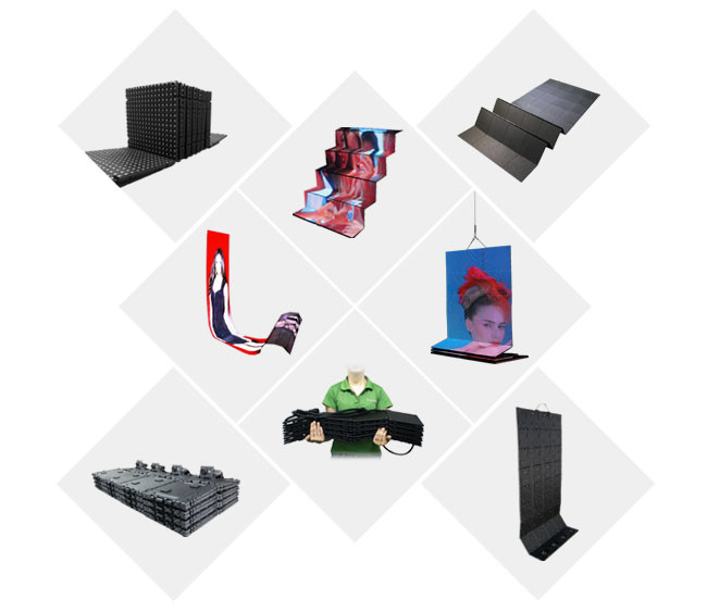 180 Degree Folded Retail LED Display Indoor / High Purity P3.9 LED Screens For Commercial Application