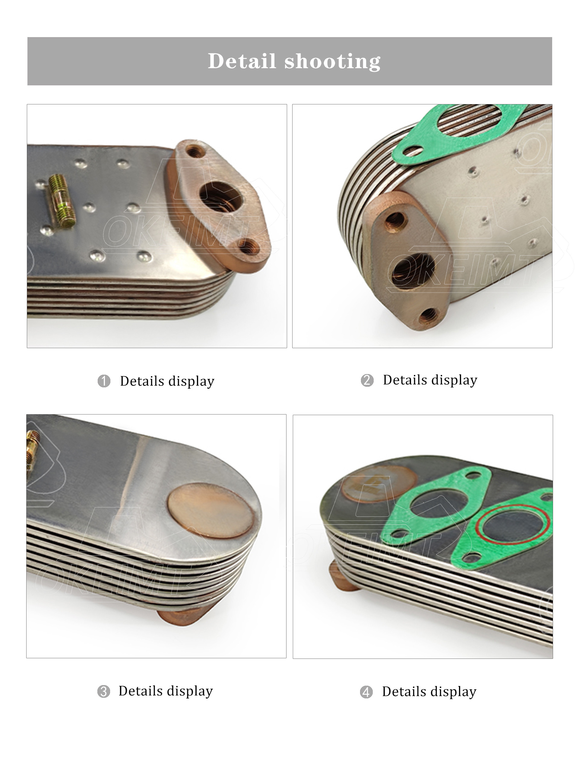 Engine Oil Cooler Diesel Engine Oil Cooler 6SD1 6SA1 Excavator Oil Cooler 1-21723039-0 Element Oil Cooler