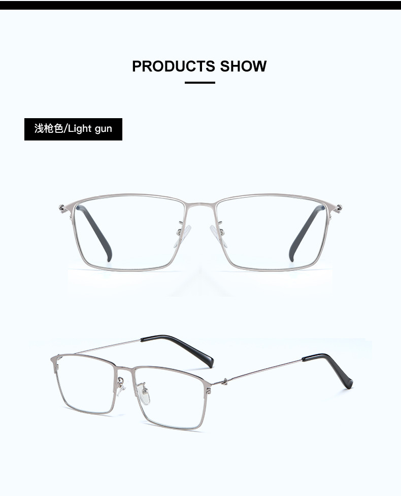 Light Gun Color Mens Metal Frame Reading Glasses Readers 140MM