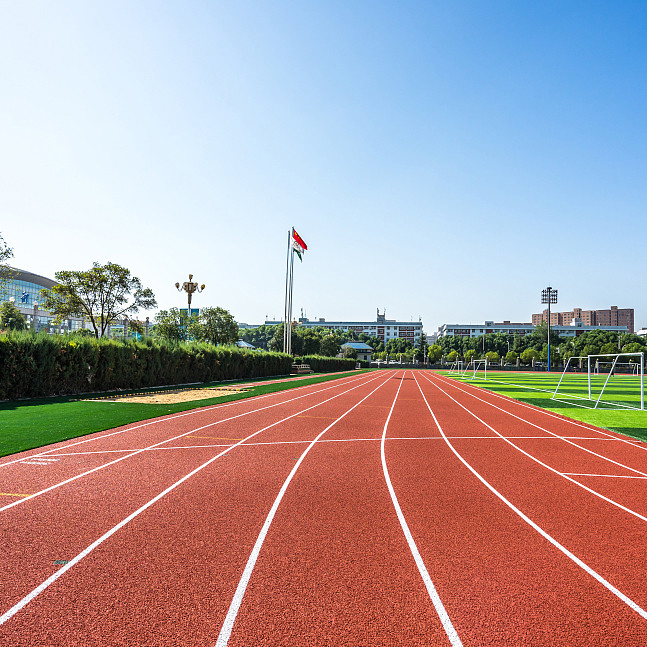 IAAF Approved Rubber Sport Flooring Full Pour Mixed Athletic Running Track