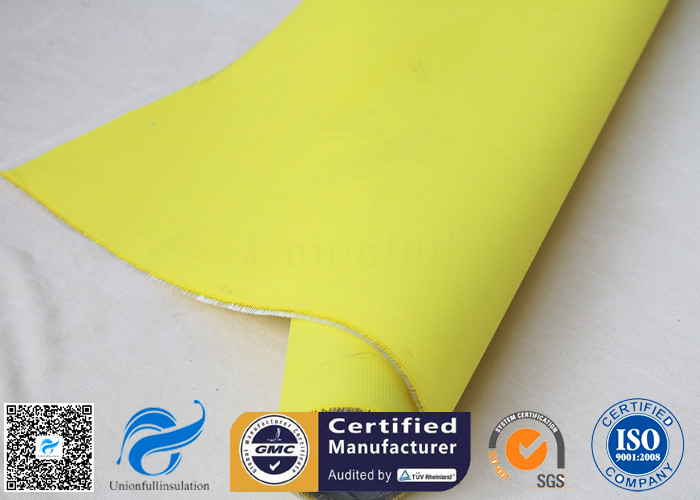 Yellow High Temperature Lightweight Fiberglass Cloth For Waterproofing 530gsm 127cm