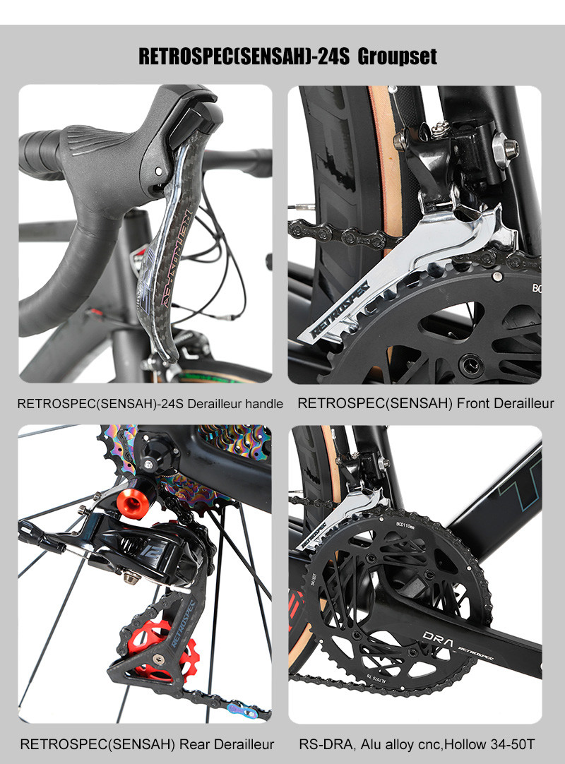 Rim Brake T900 Carbon Frame Road Bike Aero Racing Full Inner Cables