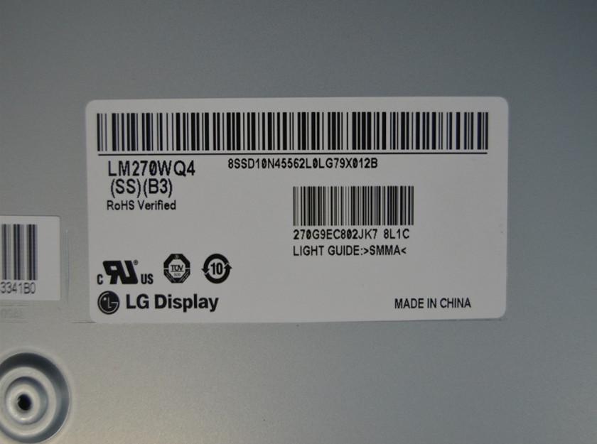 LM270WQ4-SSB3 LG Display 27.0" 2560(RGB)×1440 350 cd/m² INDUSTRIAL LCD DISPLAY