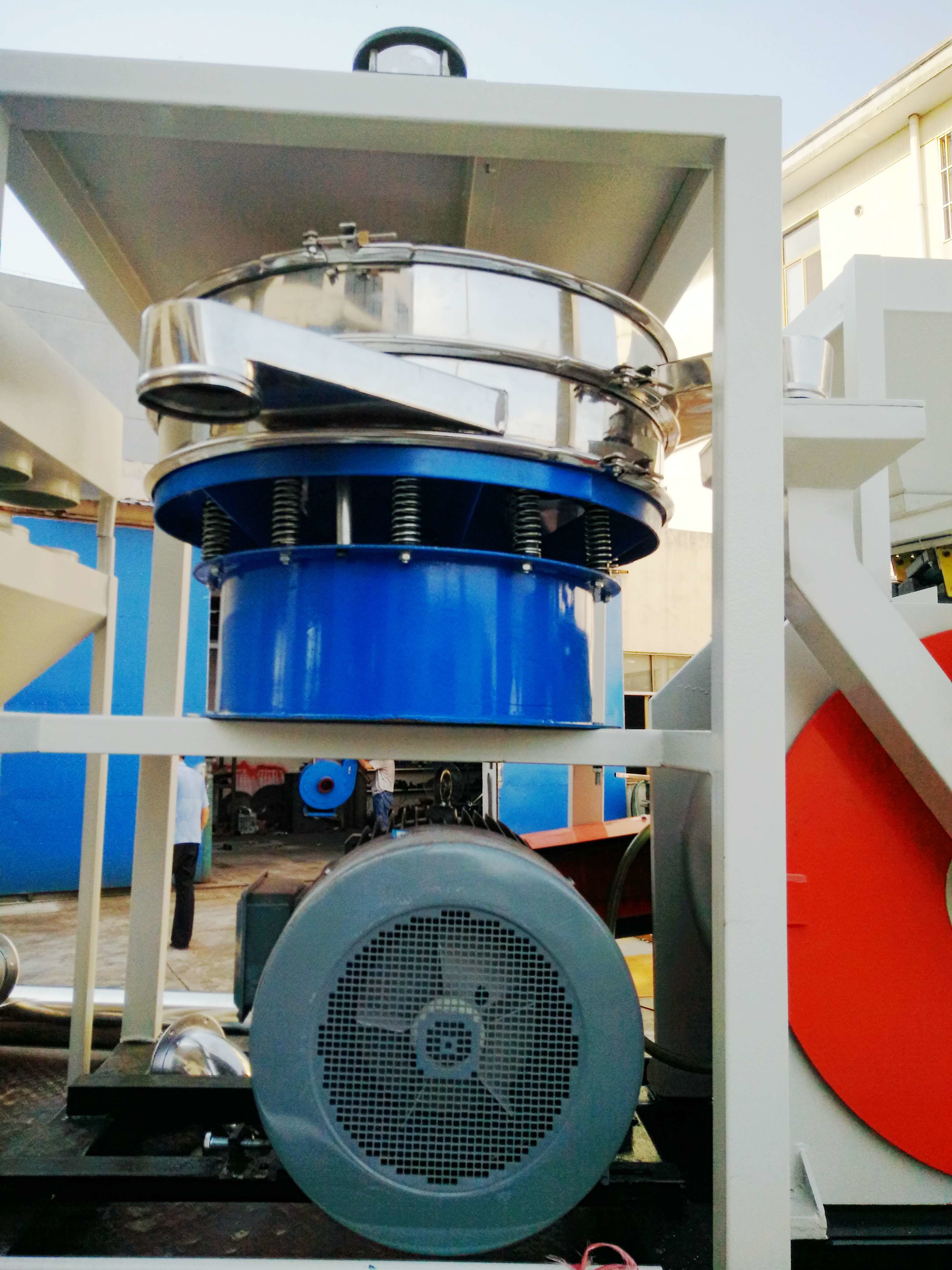 150kg / H Plastic Pulverizing Machine , PVC Pulverizer Machine With Vibration Principle